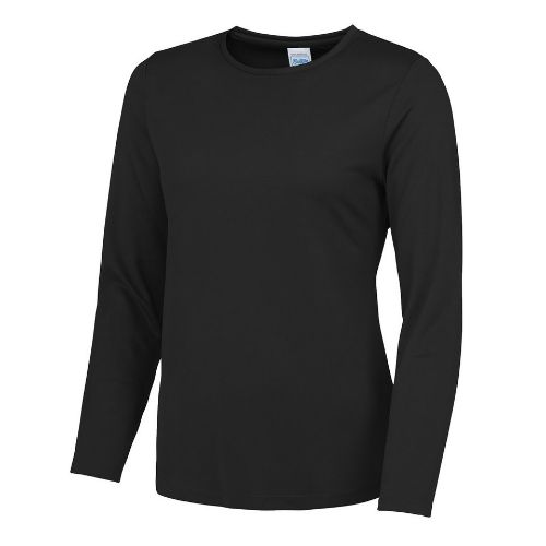 Awdis Just Cool Women's Long Sleeve Cool T Jet Black